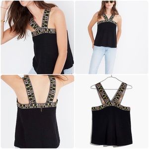 Madewell Embroidered Swing Sweater Tank